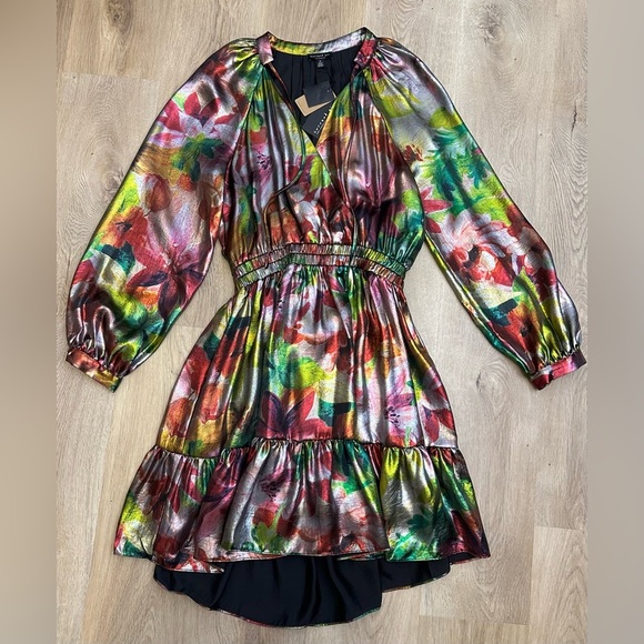 NWT Current Air Metallic Long Sleeve Dress - Picture 9 of 13